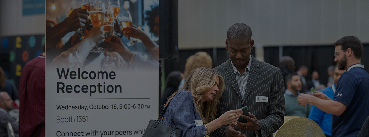 Guests interact at the MD&M Welcome Reception