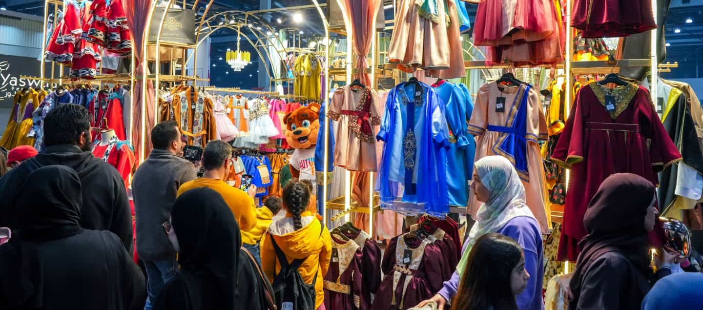 Dabdoub peeking out of a stand at The Autumn Fair 2025