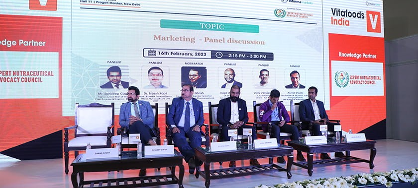 Panelists in a discussion session at the Vitafood Conference.