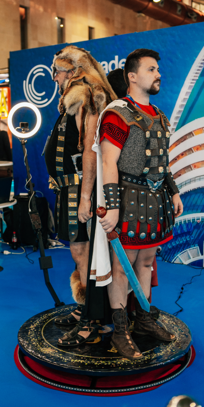 men in costumes