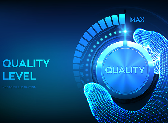 Quality levels knob button